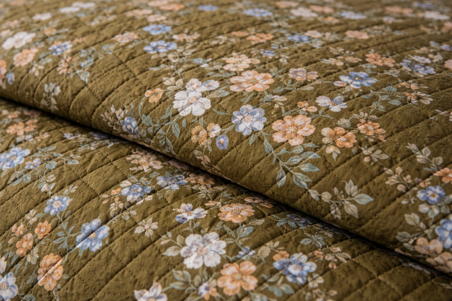 OLIVE MEADOW PRINTED BEDSPREAD 3PCS